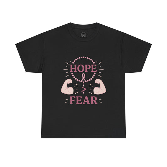 Breast Cancer Awareness Tee, Inspirational Shirt, Hope and Strength Apparel, Unisex Heavy Cotton Tee for Support, Gift for Survivor